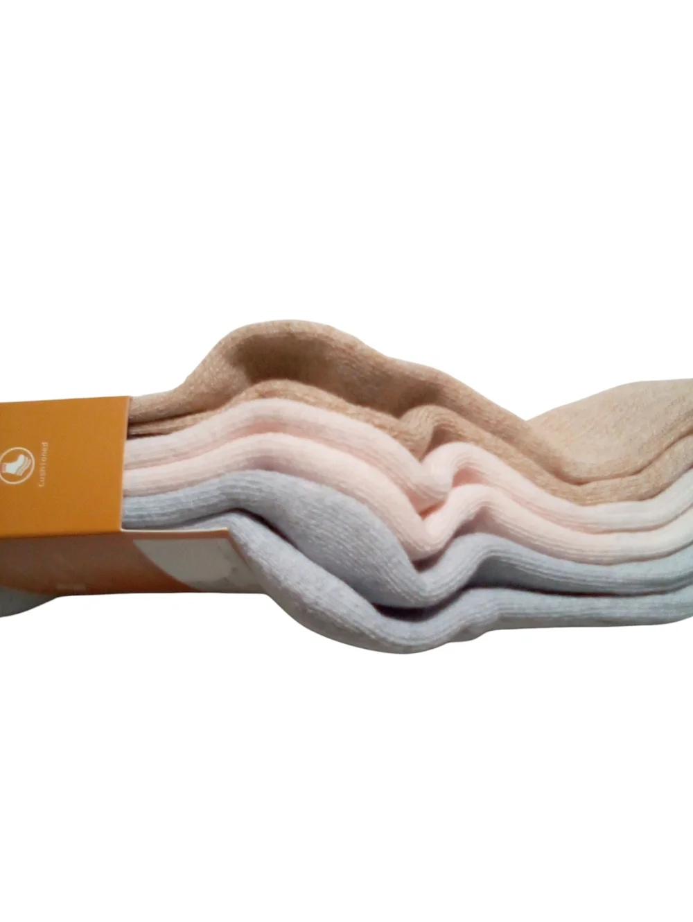 Timberland Women's Cushioned Mid Crew Socks Ribbed At Top 3 Pair Pack Sz 6.5-9.5